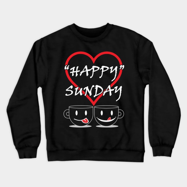 happy sunday Crewneck Sweatshirt by SilverTee